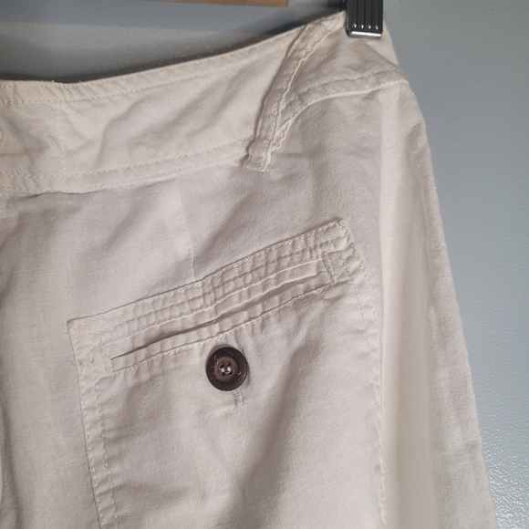 JACOB CONNEXION White Capri Pants with Leg Ties Size 3/4 - Picture 7 of 9